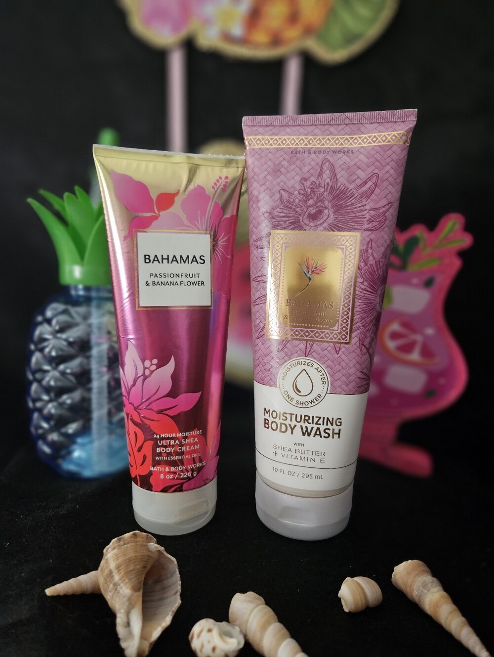 NWT Bath & Body Works Bahamas Bodycare Duo - Pink, Gold